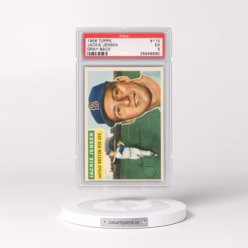 1956 Topps #115 Jackie Jensen - Gray Back (PSA 5 EX)