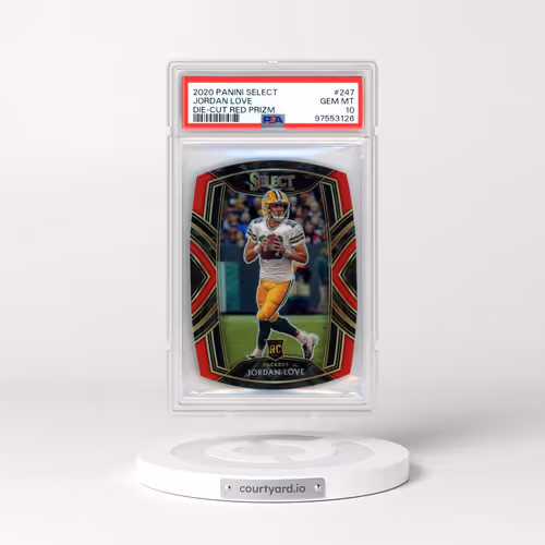 2020 Panini Select #247 Jordan Love - Die-Cut Red Prizm (PSA 10 GEM MINT)
