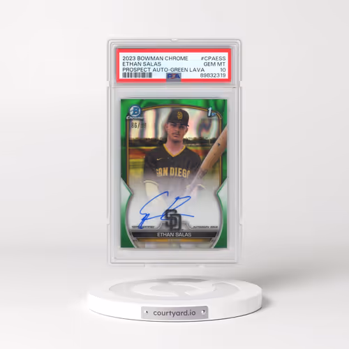 2023 Bowman Chrome Prospect Autographs #CPAESS Ethan Salas - Green Lava (PSA 10 GEM MINT)