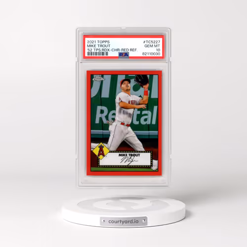 2021 Topps 1952 Topps Redux #TC5227 Mike Trout - Chrome-Red Refractor (PSA 10 GEM MINT)