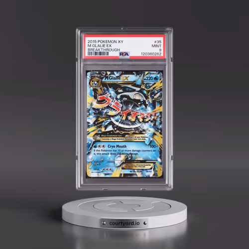 2015 Pokémon XY Breakthrough #35 M Glalie EX - Holo (PSA 9 MINT)
