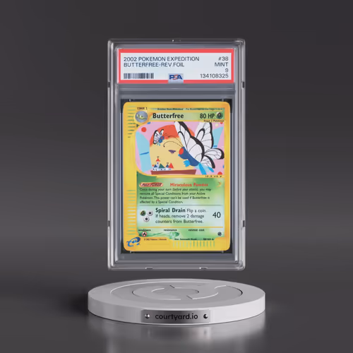 2002 Pokémon Expedition #38 Butterfree - Reverse Foil (PSA 9 MINT)