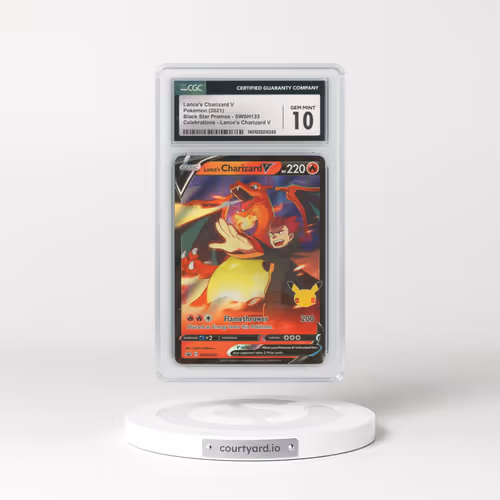 2017 Black Star Promos - Sword & Shield #133 Lance's Charizard V - Holo Celebrations Collection - La