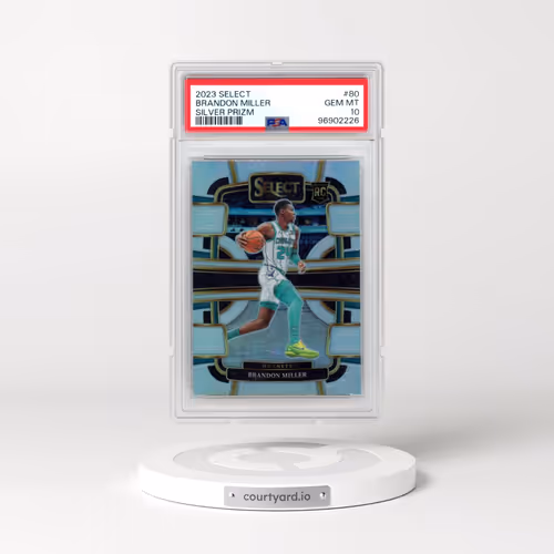 2023 Panini Select #80 Brandon Miller - Silver Prizm (PSA 10 GEM MINT)