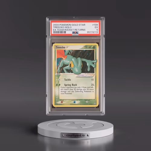 2004 Pokémon EX Team Rocket Returns #109 Treecko - Holo Gold Star (PSA 5 EX)