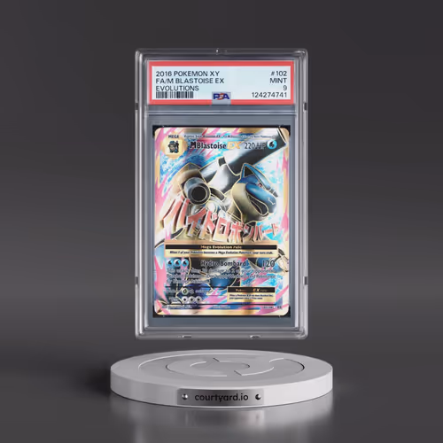 2016 Pokémon XY Evolutions #102 M Blastoise EX - Holo Full Art (PSA 9 MINT)