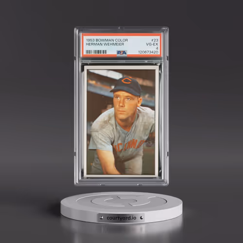 1953 Bowman Color #23 Herman Wehmeier (PSA 4 VG-EX)