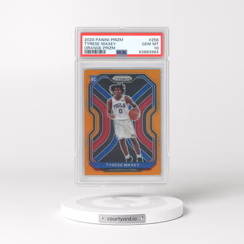2020 Panini Prizm #256 Tyrese Maxey - Orange Prizm (PSA 10 GEM MINT)