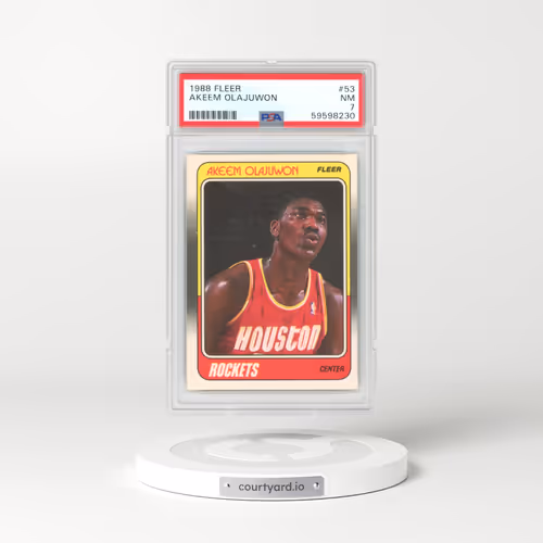 1988 Fleer #53 Akeem Olajuwon (PSA 7 NM)