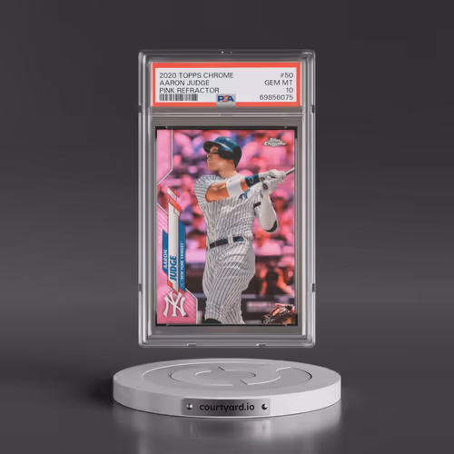 2020 Topps Chrome #50 Aaron Judge - Pink Refractor (PSA 10 GEM MINT)