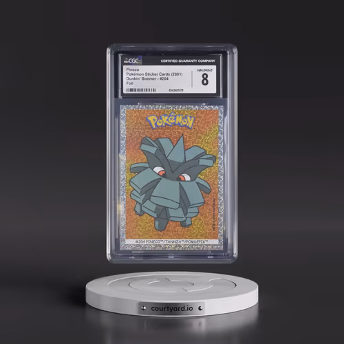 1999 Pokémon Sticker Cards (Dunkin' Boomer) - English #204 Pineco - Foil (CGC 8 NM-MT)