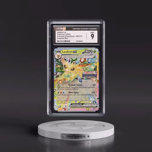 2025 Pokémon Pre EN-Prismatic Evolutions #006 Leafeon EX - Holo Surprise Box Exclusive (CGC 9 MINT)