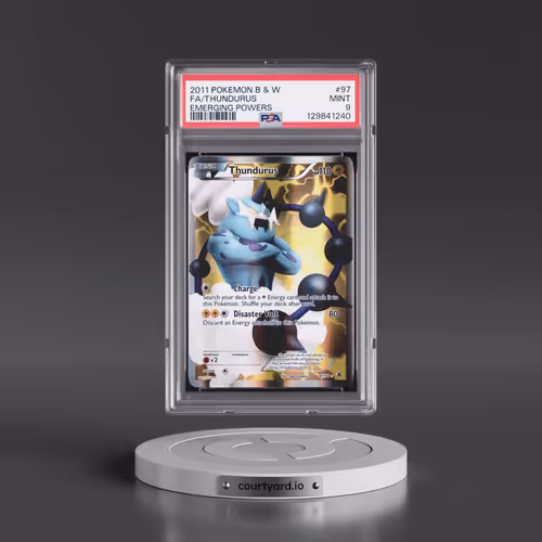 2011 Pokémon Black & White Emerging Powers #97 Thundurus - Full Art (PSA 9 MINT)