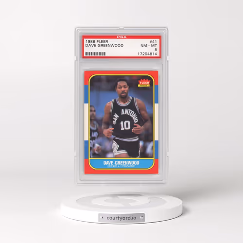 1986 Fleer #41 Dave Greenwood (PSA 8 NM-MT)
