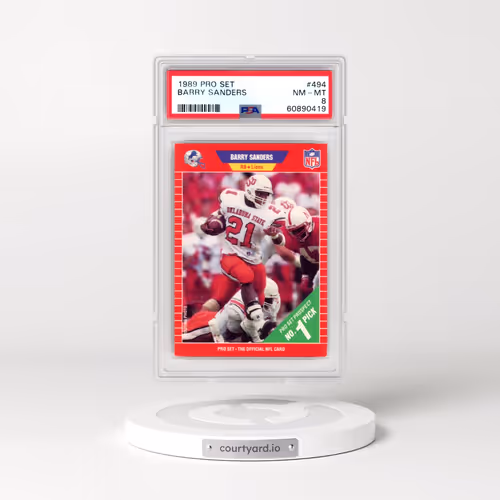 1989 Pro Set #494 Barry Sanders (PSA 8 NM-MT)