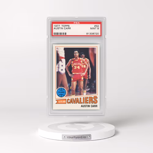 1977 Topps #32 Austin Carr (PSA 9 MINT)