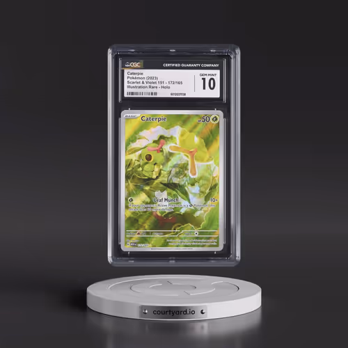 2023 Scarlet & Violet 151 - MEW EN #172/165 Caterpie - Illustration Rare Holo (CGC 10 GEM MINT)
