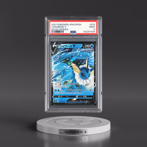 2021 Pokémon Sword & Shield Eevee Heroes #015 Vaporeon V - Holo (PSA 9 MINT)