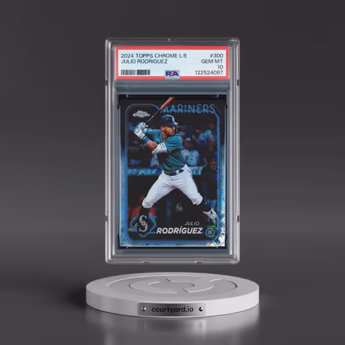 2024 Topps Chrome Logofractor Edition #300 Julio Rodriguez (PSA 10 GEM MINT)