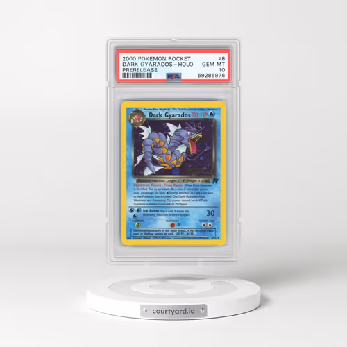 2000 Pokémon Rocket #8 Dark Gyarados - Holo Prerelease (PSA 10 GEM MINT)