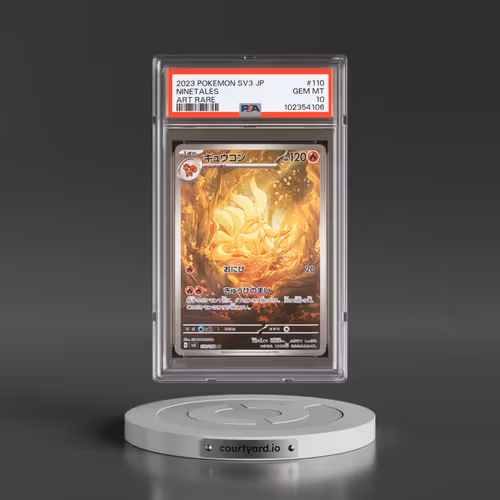 2023 Pokémon SV3-Ruler of the Black Flame #110 Ninetales - Art Rare (PSA 10 GEM MINT)