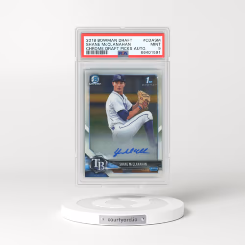 2018 Bowman Draft Chrome Draft Picks Autographs #CDASM Shane McClanahan (PSA 9 MINT)