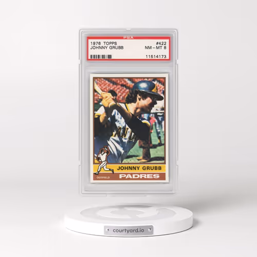 1976 Topps #422 Johnny Grubb (PSA 8 NM-MT)