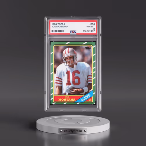 1986 Topps #156 Joe Montana (PSA 8 NM-MT)