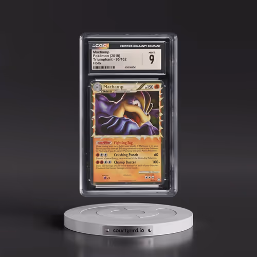 2010 Pokémon Heartgold & Soulsilver Triumphant #95 Machamp - Holo (CGC 9 MINT)