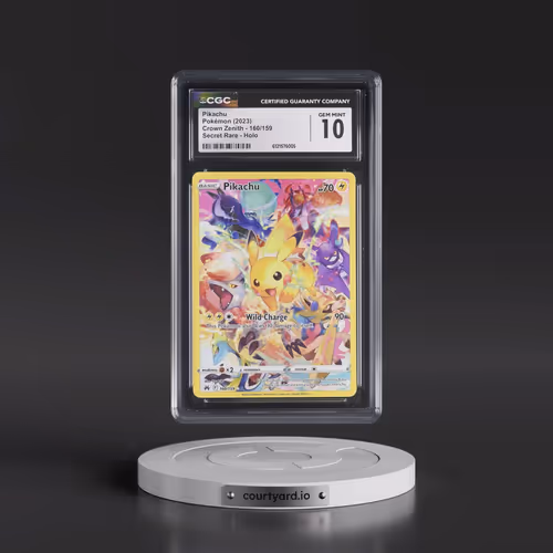 2023 Crown Zenith #160/159 Pikachu - Secret Rare Holo (CGC 10 GEM MINT)