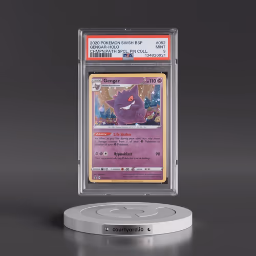 2020 Pokémon Swsh Black Star Promo #052 Gengar - Holo Champion's Path Special Pin Collection (PSA 9