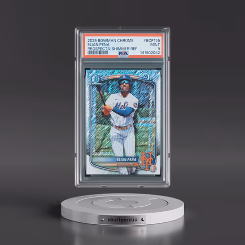 2025 Bowman Chrome Prospects #BCP155 Elian Pena - Shimmer Refractor (PSA 9 MINT)