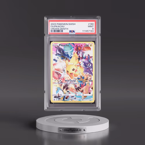 2023 Pokémon Sword and Shield Crown Zenith #160 Pikachu - Full Art (PSA 9 MINT)