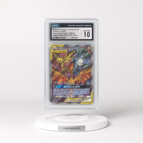 2016 Sun & Moon Promos #SM210 Moltres & Zapdos & Articuno GX - Full Art Holo (CGC 10 GEM MINT)