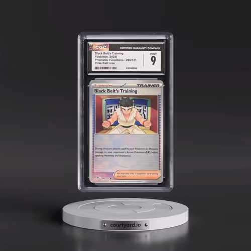 2024 Prismatic Evolutions - PRE EN #096/131 Black Belt's Training - Poké Ball Holo (CGC 9 MINT)
