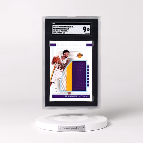 2016 Panini National Treasures #10 Brandon Ingram - Colossal Mat. Super Prime (SGC 9 MINT)