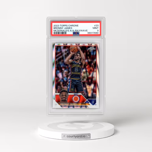 2023 Topps Chrome Mcdonald's All-American #20 Bronny James - Raywave (PSA 9 MINT)