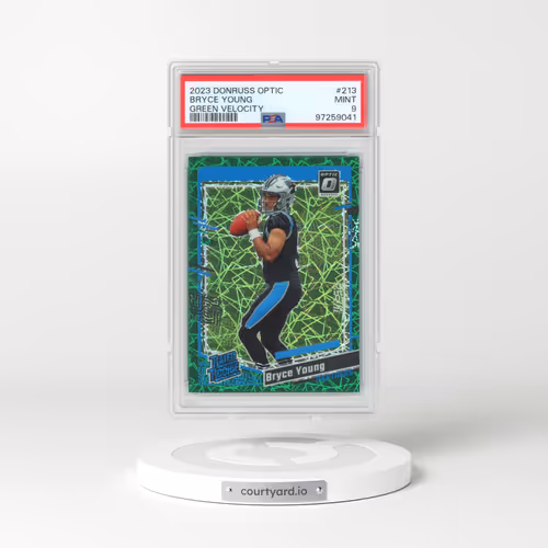 2023 Panini Donruss Optic #213 Bryce Young - Green Velocity (PSA 9 MINT)