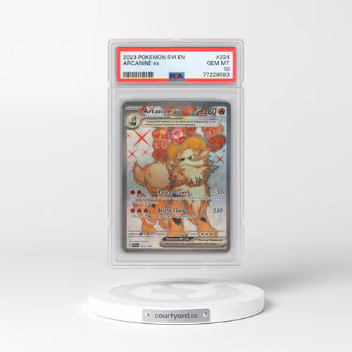 2023 Pokémon Svi EN-Scarlet & Violet #224 Arcanine EX - Holo Ultra Rare (PSA 10 GEM MINT)
