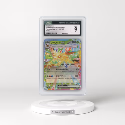 2024 Pokémon Sv8a-Terastal Fest EX #003 Leafeon EX - Holo (CGC 9 MINT)