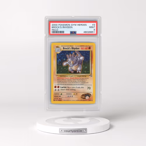 2000 Pokémon Gym Heroes #2 Brock's Rhydon - Holo (PSA 9 MINT)