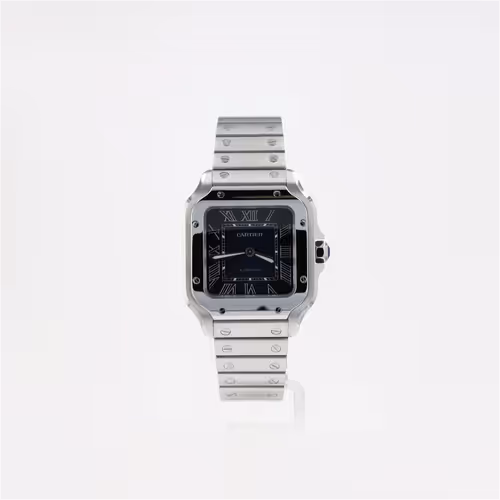Cartier Santos Blue Dial Medium