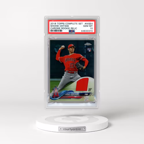 2018 Topps Complete Set Chrome Rookie Relic #WSE4 Shohei Ohtani (PSA 10 GEM MINT)