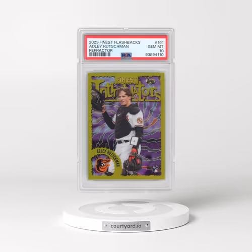 2023 Topps Finest Flashbacks #161 Adley Rutschman - Refractor (PSA 10 GEM MINT)