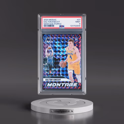 2024 Panini Mosaic Montage #27 Dalton Knecht - Purple (PSA 9 MINT)