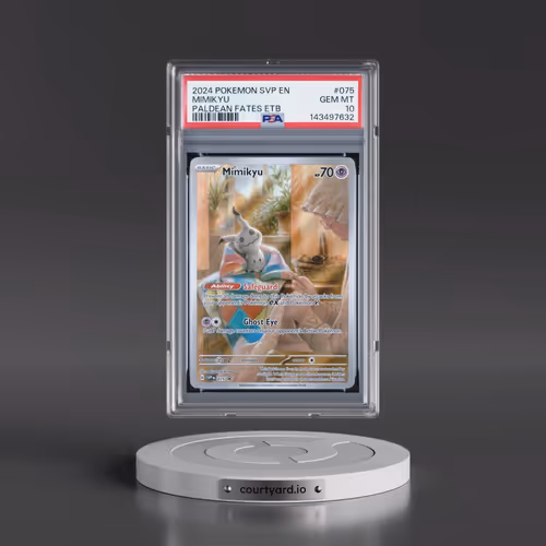 2024 Pokémon Svp EN-SV Black Star Promo #075 Mimikyu - Paldean Fates Elite Trainer Box (PSA 10 GEM M