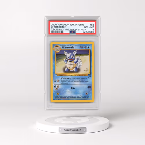 2000 Pokémon Game Promo #63 Wartortle - Top Deck Magazine w/Wizards Gold Stamp (PSA 8 NM-MT)