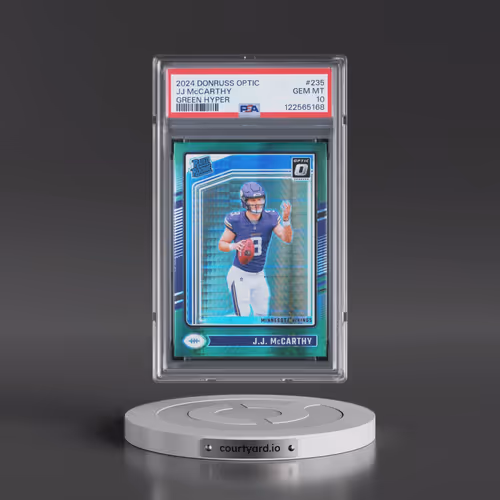 2024 Panini Donruss Optic #235 JJ McCarthy - Green Hyper (PSA 10 GEM MINT)