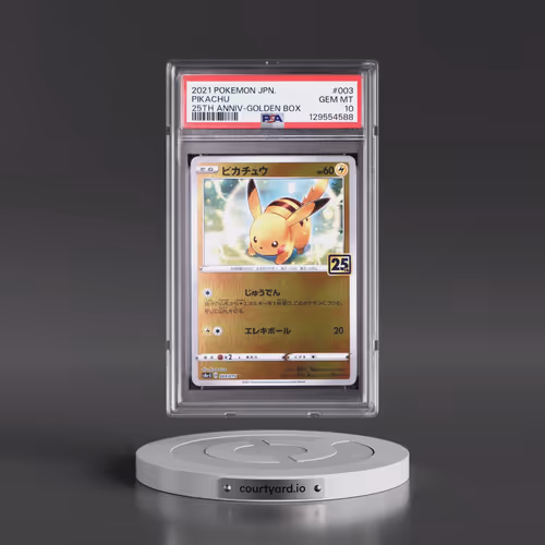 2021 Pokémon Asia 25th Anniversary Promo #003 Pikachu - Golden Box (PSA 10 GEM MINT)