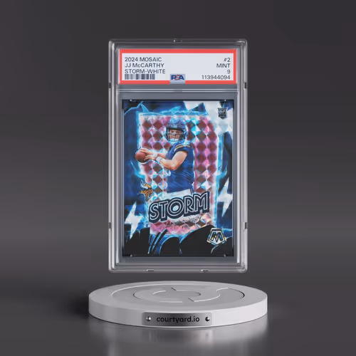 2024 Panini Mosaic Storm #2 JJ McCarthy - White (PSA 9 MINT)